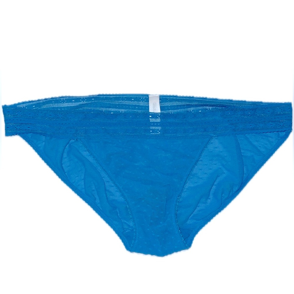GAP bright aqua blue, lace / mesh bikini panty